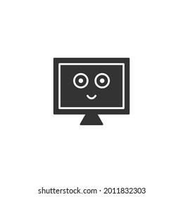 Icono de monitor aislado en fondo blanco. Símbolo de dispositivo moderno, simple, vector, icono para el diseño de sitio web, aplicación móvil, ui. Ilustración vectorial