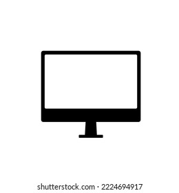 Monitorsymbol einzeln auf weißem Hintergrund, Vektorgrafik