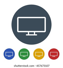 Monitor icon isolated on white background 