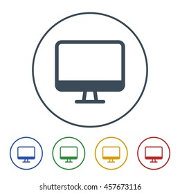 Monitor icon isolated on white background 
