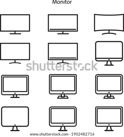 monitor icon isolated on white background from miscellaneous collection. monitor icon trendy and modern monitor symbol for logo, web, app, UI. monitor icon simple sign. 