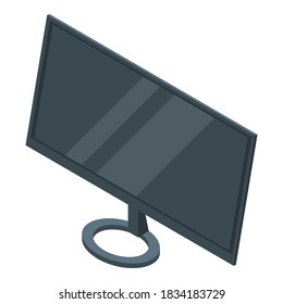 Monitor icon. Isometric of monitor vector icon for web design isolated on white background
