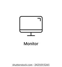 Monitor icon, lcd, tv, television