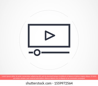monitor  icon line , Vector illustration style monitor vector icon line. monitor vector icon line to work . monitor vector icon line. Computer laptop. Flat design.