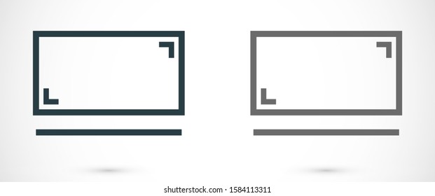 monitor  icon line , Vector illustration style monitor vector icon line. monitor vector icon line to work . monitor vector icon line. Computer laptop. Flat design.