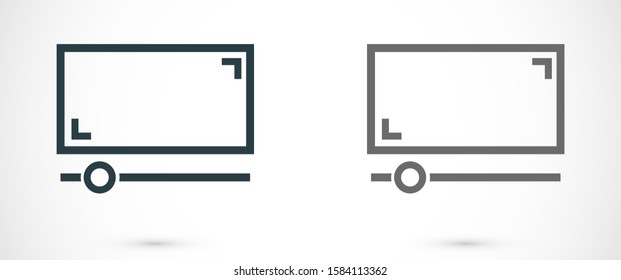 monitor  icon line , Vector illustration style monitor vector icon line. monitor vector icon line to work . monitor vector icon line. Computer laptop. Flat design.