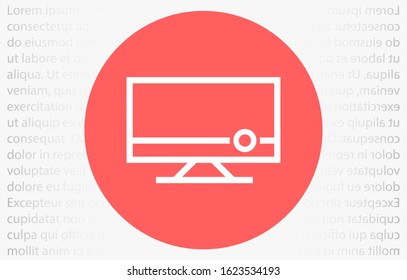 monitor  icon line , Vector illustration style monitor vector icon line. monitor vector icon line to work . monitor vector icon line. Computer laptop. Flat design.