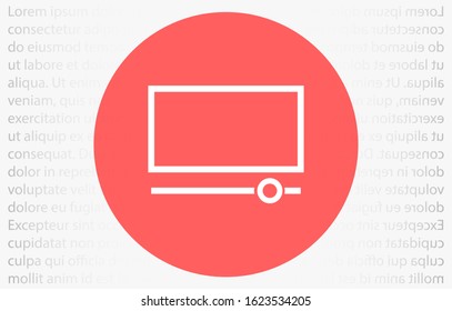 monitor  icon line , Vector illustration style monitor vector icon line. monitor vector icon line to work . monitor vector icon line. Computer laptop. Flat design.