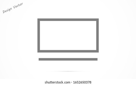 monitor icon line , Vector illustration style monitor vector icon line. monitor vector icon line to work . monitor vector icon line. Computer laptop. Flat design.