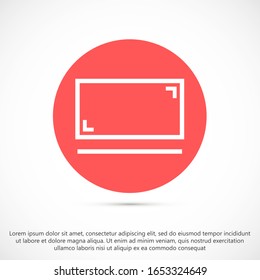 monitor icon line , Vector illustration style monitor vector icon line. monitor vector icon line to work . monitor vector icon line. Computer laptop. Flat design.