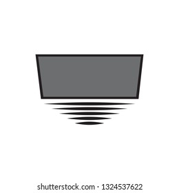 Monitor icon logo design vector template