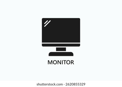 Icono De Monitor O Ilustración Aislada De Logotipo