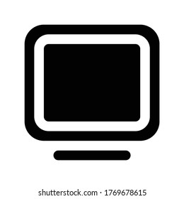 Monitor Icon Logo Template Illustration Design