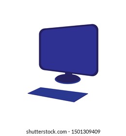 monitor icon logo vector design