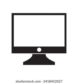 monitor icon logo vector design. monitor icon logo template .