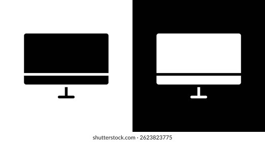 Icono del monitor para el diseño móvil del UI del App del Web del logotipo.