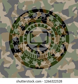 monitor icon on camo pattern