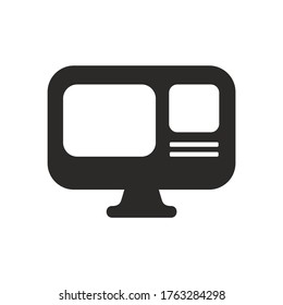 Monitor icon on a white background.