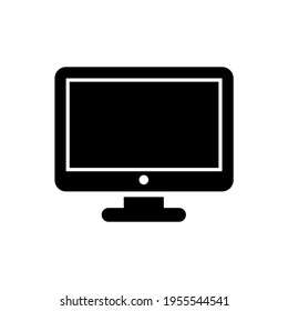 monitor icon on white background