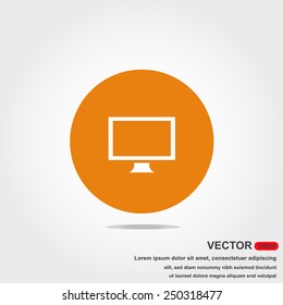 monitor icon on white background
