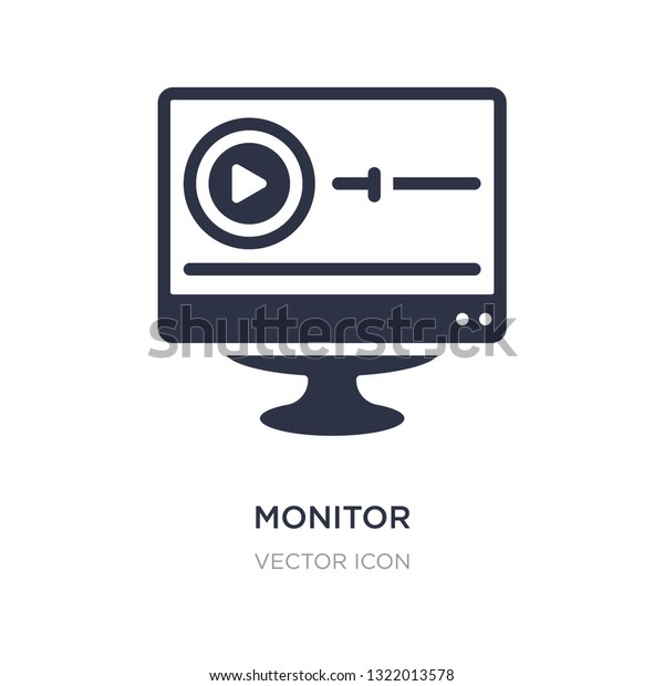 monitor icon on white background. Simple element\
illustration from Blogger and influencer concept. monitor sign icon\
symbol design.