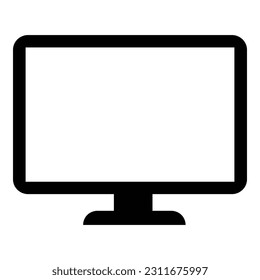 Monitor de diseño de ilustración de contorno