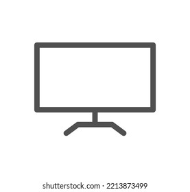 Überwachen Sie die Symbolumrandung und den linearen Vektorgrafik.