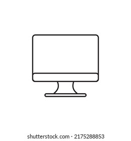 diseño de estilo de contorno de icono de monitor. ilustración vectorial de icono de monitor. aislado de fondo blanco.