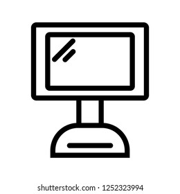 monitor icon with outline style,perfect shape,modern,exclusive