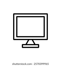Monitor icon Outline thin set