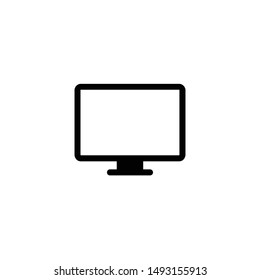 Monitor icon. PC icon. Computer screen vector flat style on white background. Trendy Flat style for graphic design, Web site, UI. EPS10. - Vector illustration