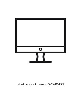 monitor icon, PC icon, computer vector icon, monitor in trendy flat style 