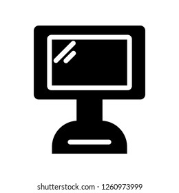 monitor icon with perfect solid style