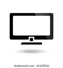 Monitor icon, monitor pictograph, monitor web icon, template