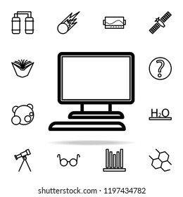 monitor icon. Science icons universal set for web and mobile