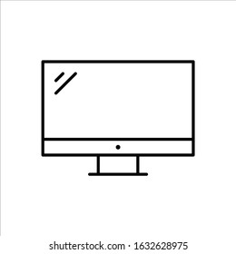 Monitor icon. Screen flat sign design. TV pictogram symbol. Television vector icon. Screen icon