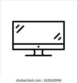Monitor icon. Screen flat sign design. TV pictogram symbol. Television vector icon. Screen icon