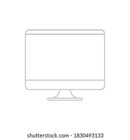 Monitor icon. Screen icon. Monitor isolated on white background. simple design. vector illustration.