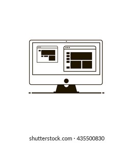 monitor icon. monitor sign
