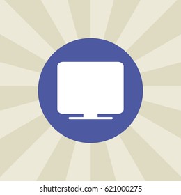 monitor icon. sign design. background
