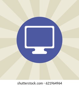 monitor icon. sign design. background