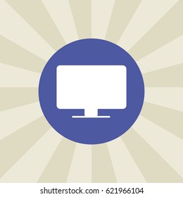 monitor icon. sign design. background