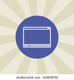 monitor icon. sign design. background