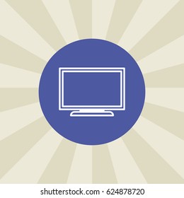 monitor icon. sign design. background