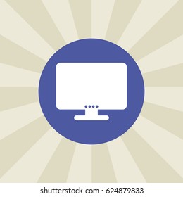 monitor icon. sign design. background