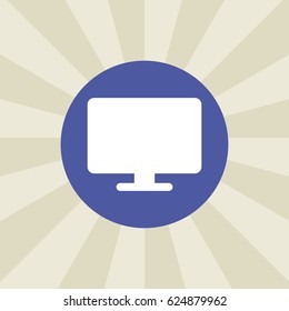 monitor icon. sign design. background