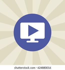 monitor icon. sign design. background