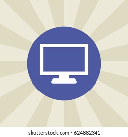 monitor icon. sign design. background
