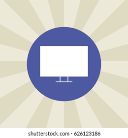 monitor icon. sign design. background