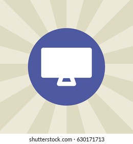 monitor icon. sign design. background